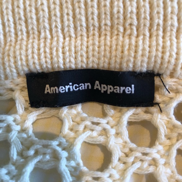 American Apparel Cream Knit Tennis Shirt ✨ 🎾 👚 - Picture 2 of 4